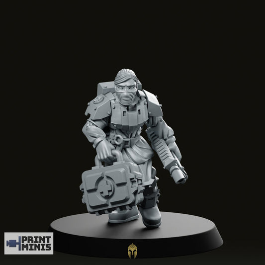 Female Medic Miniature -PrintMinis - We Print Miniatures