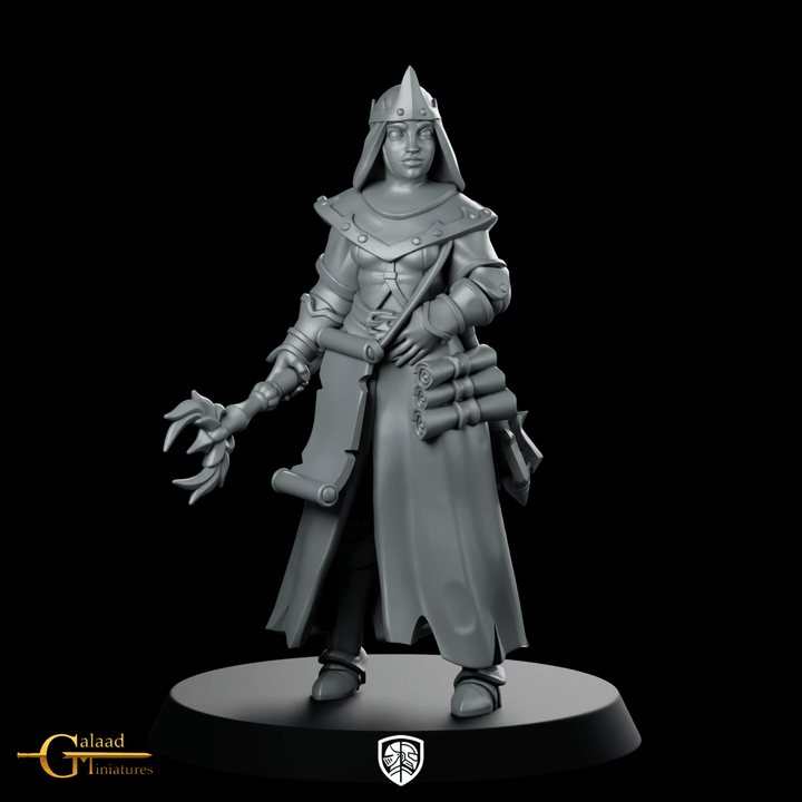 Female Priest 03 Miniature Crowned Cleric Scholar
