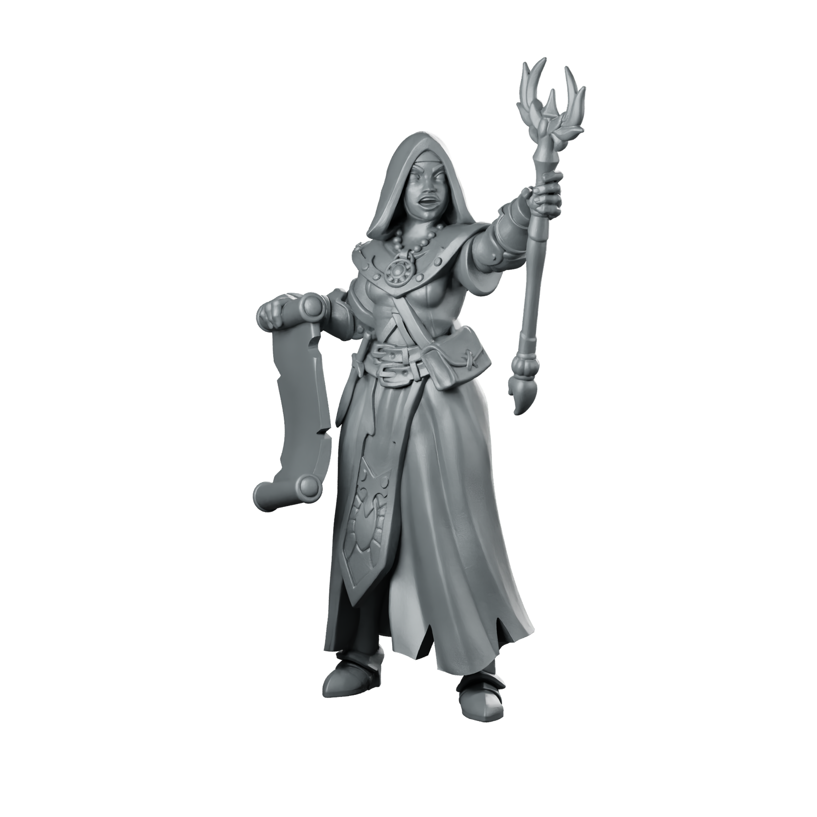 Female Priest 01 Miniature Hooded Priestess Miniature 360 Spin 01