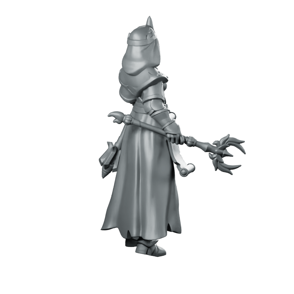 Female Priest 03 Miniature Crowned Cleric Scholar - Galaad - We Print Miniatures