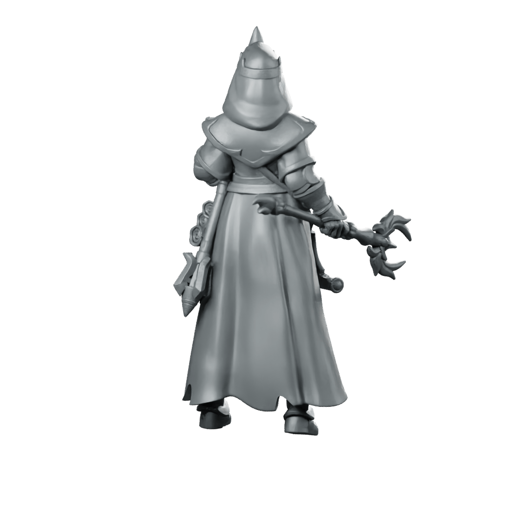 Female Priest 03 Miniature Crowned Cleric Scholar - Galaad - We Print Miniatures