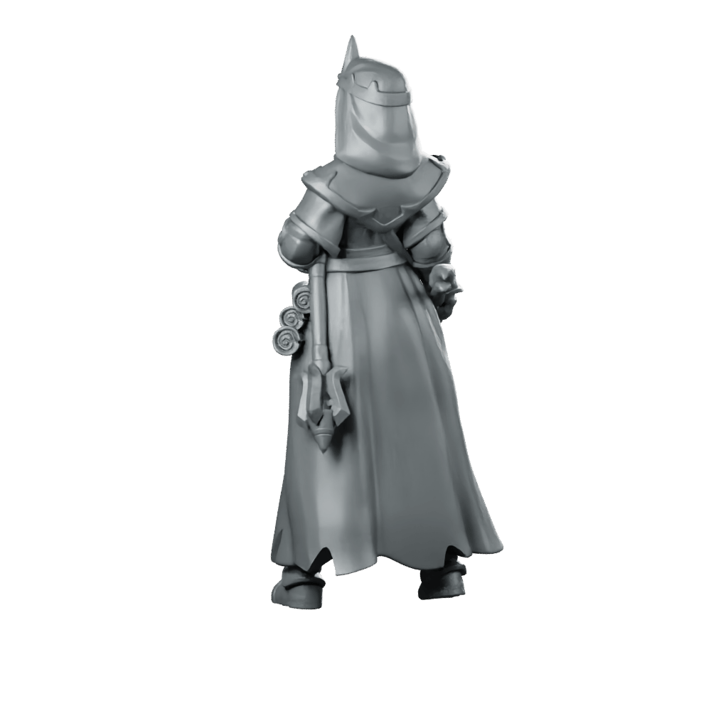 Female Priest 03 Miniature Crowned Cleric Scholar - Galaad - We Print Miniatures