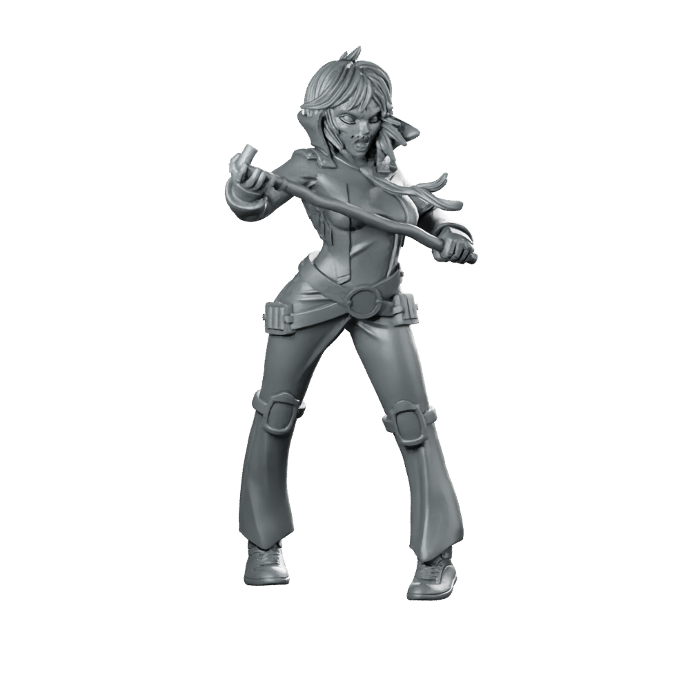 Female Ryuji Miniature Zombie Schoolgirl Miniature 360 Spin 01