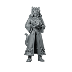 Female Tiefling Sorcerer With Fire Orb Miniature Miniature 360 Spin 01
