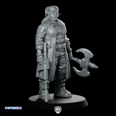 Female Troll Street Raider Cyborg Trooper Miniature