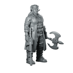 Female Troll Street Raider Cyborg Trooper Miniature Miniature 360 Spin 01
