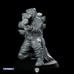 Female Troll Street Rocketeur Rocket Trooper - Papsikels Miniatures - We Print Miniatures