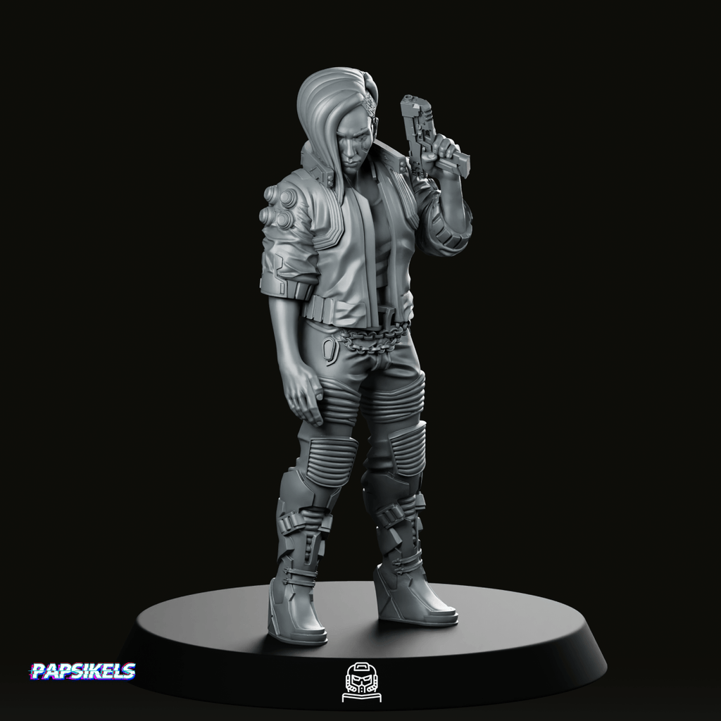 Female V Mercenary Miniature - Papsikels Miniatures - We Print Miniatures