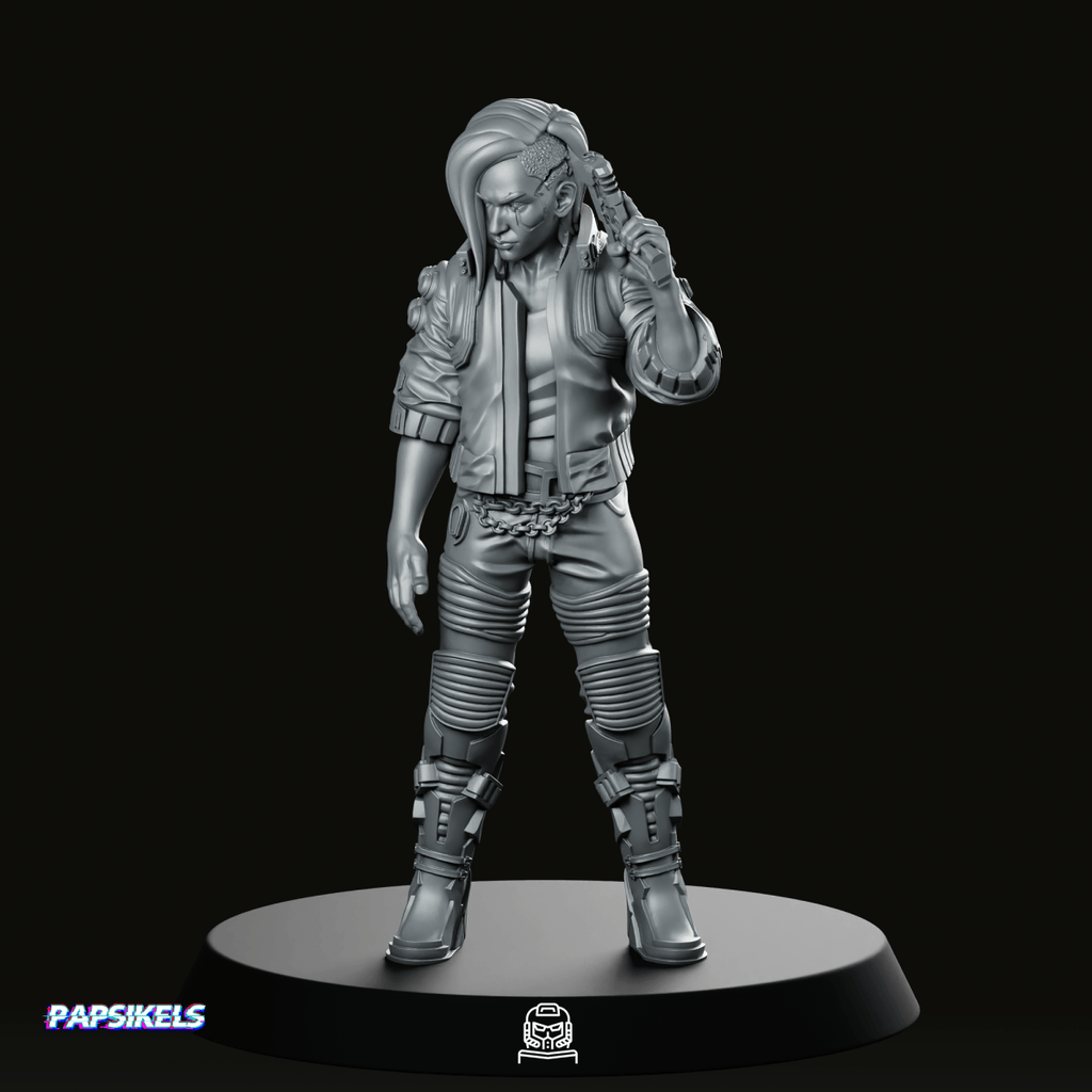 Female V Mercenary Miniature - Papsikels Miniatures - We Print Miniatures