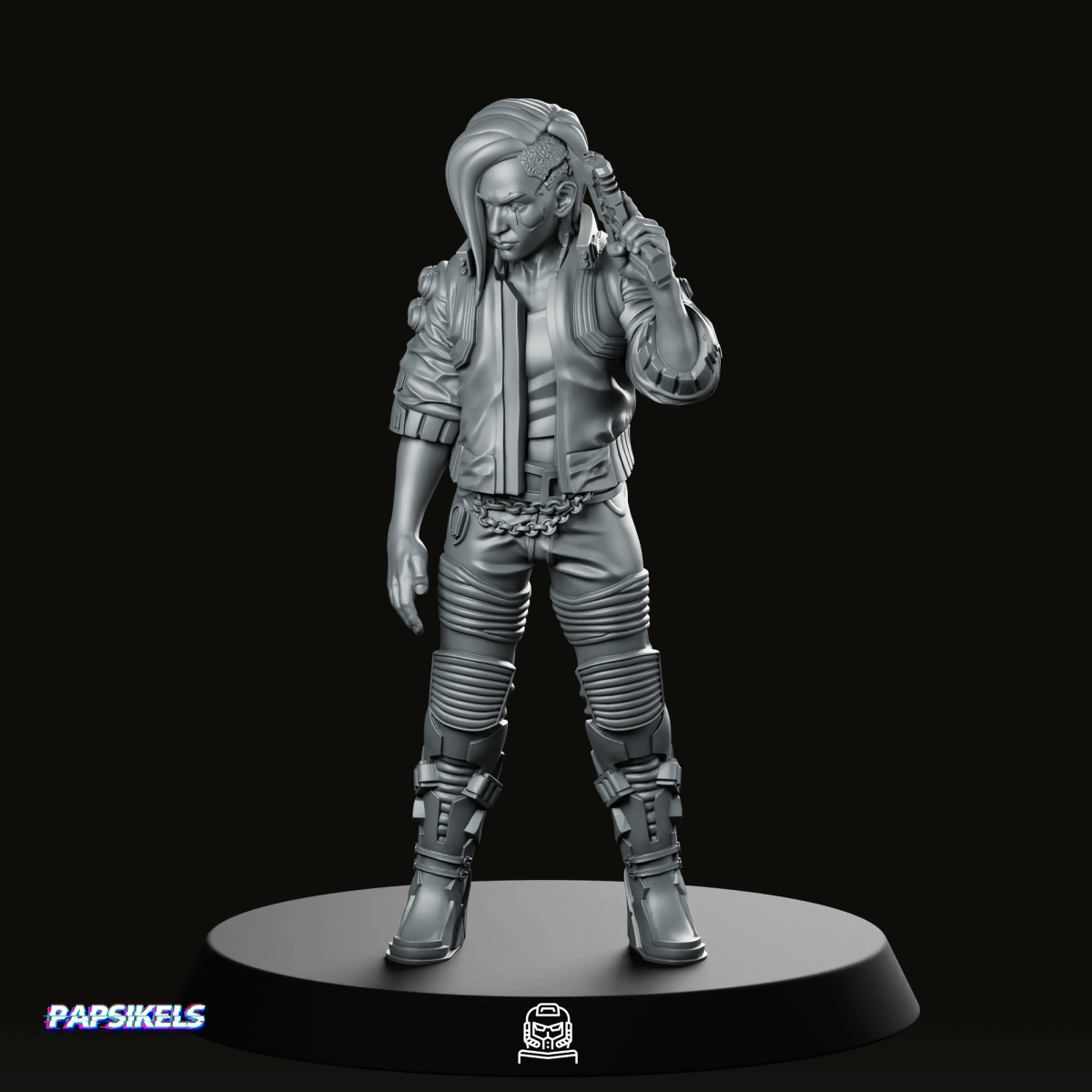 Female V Mercenary Miniature - Papsikels Miniatures - We Print Miniatures