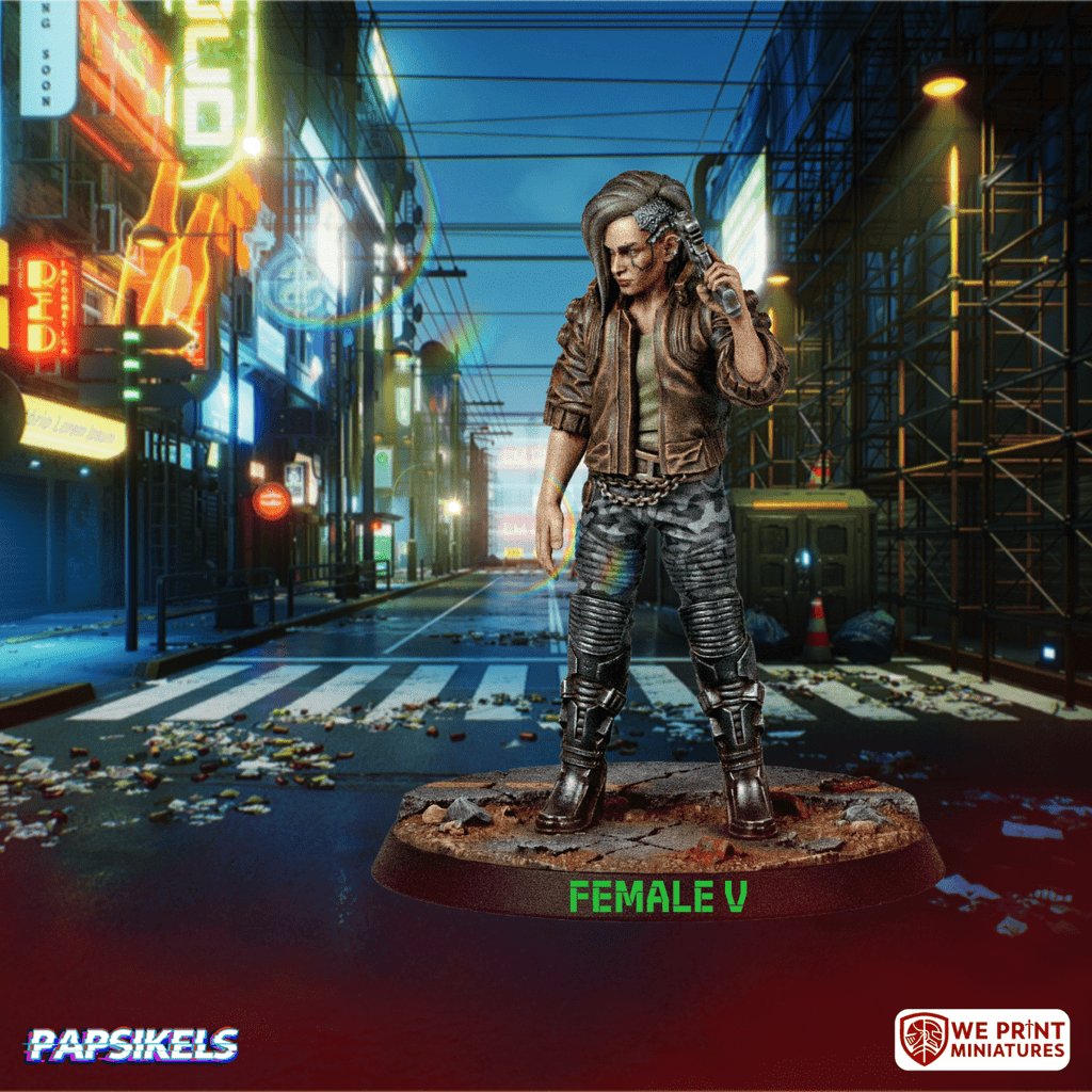 Female V Mercenary Miniature - Papsikels Miniatures - We Print Miniatures