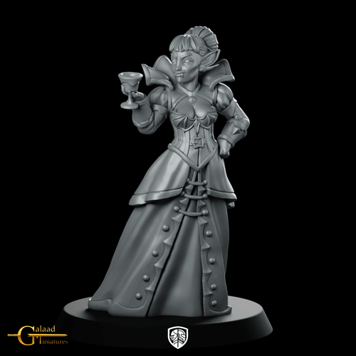 Female Vampire 01 Miniature Elf Noble Courtier - Galaad - We Print Miniatures
