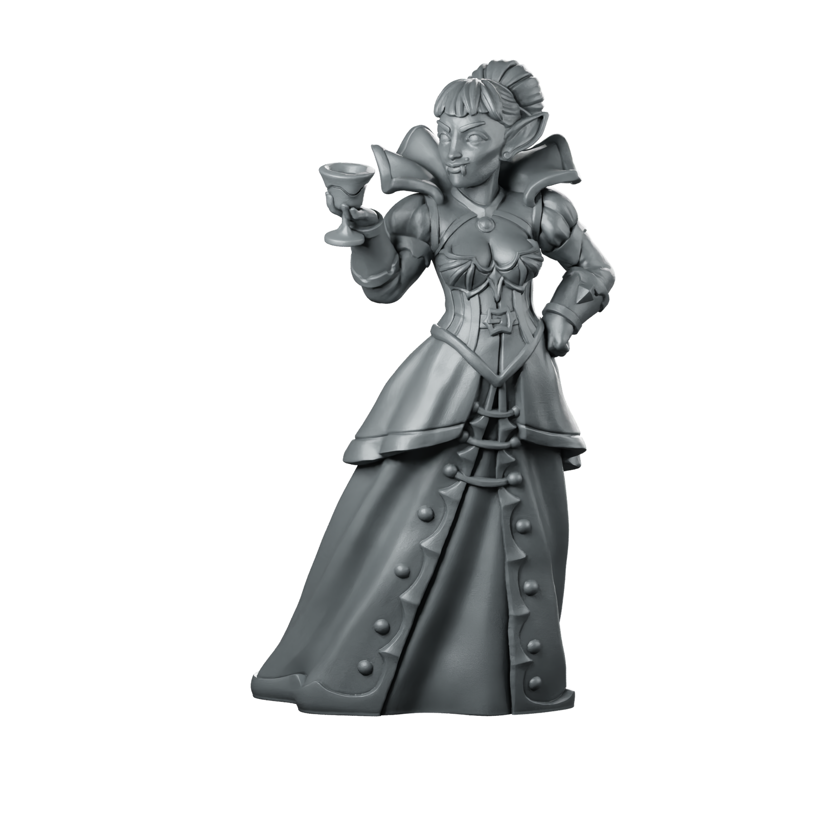 Female Vampire 01 Miniature Elf Noble Courtier Miniature 360 Spin 01