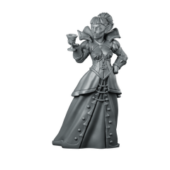 Female Vampire 01 Miniature Elf Noble Courtier Miniature 360 Spin 01