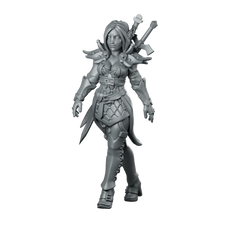 Female Vampire 03 Miniature Vampire Duellist Miniature 360 Spin 01