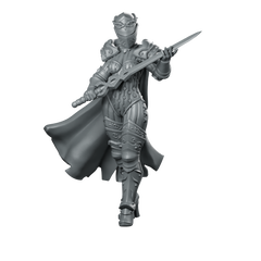 Female Warden 03 Miniature Armoured Duellist Miniature 360 Spin 01