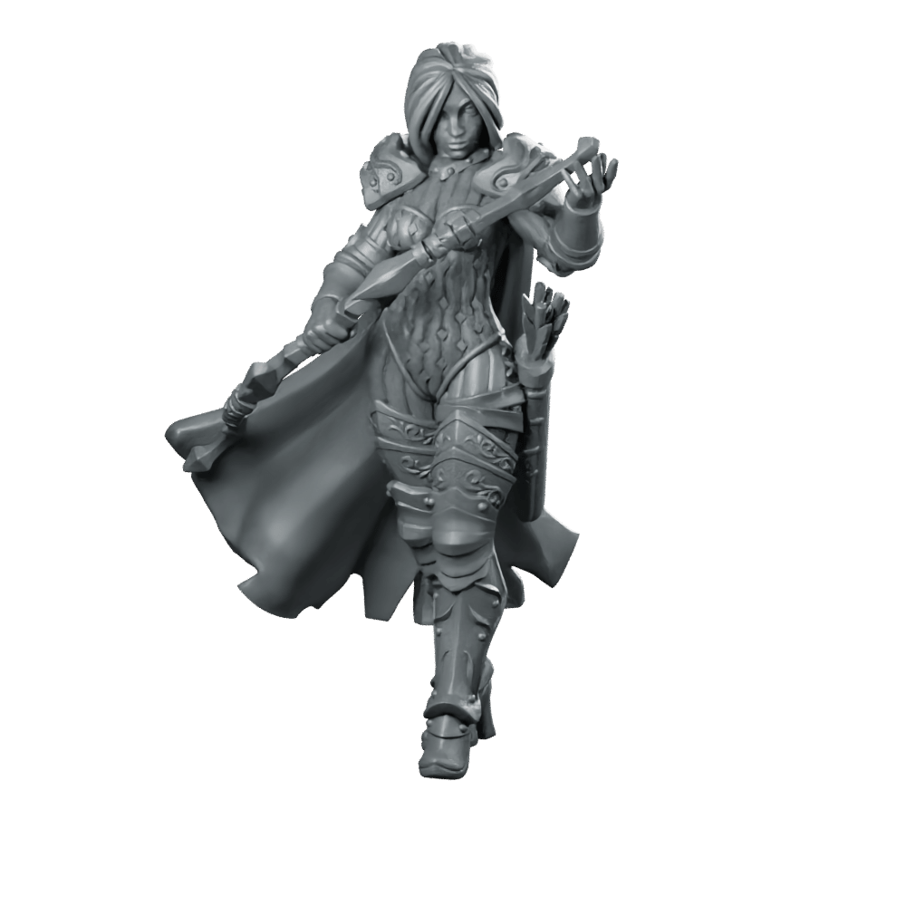 Female Warden 06 Miniature Ranger Archer Heroine - Galaad - We Print Miniatures