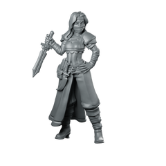 Female 03 Miniature Masked Rogue Duellist Miniature 360 Spin 01