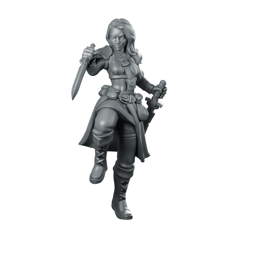 Female 04 Miniature Rogue Duellist - Galaad - We Print Miniatures