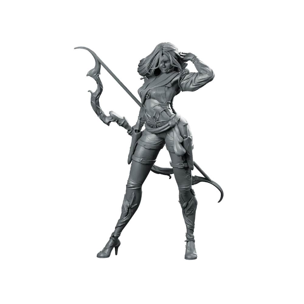 Fenn Miniature Fantasy Female Archer Assassin Rogue - Haito - We Print Miniatures