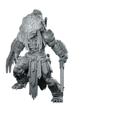 Feral Skull Hunter Argent Leader Miniature Alien Warlord - Papsikels Miniatures - We Print Miniatures