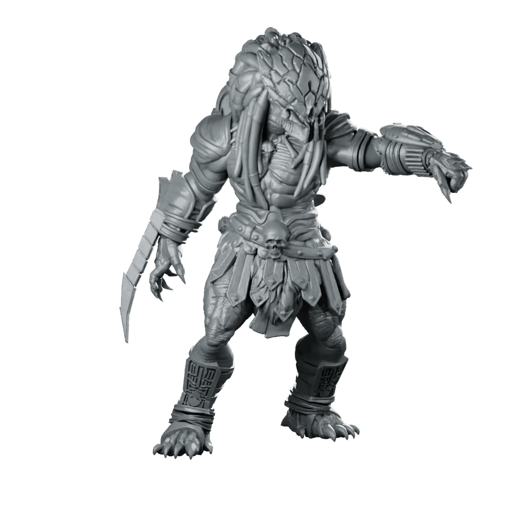 Feral Skull Hunter Elusive Viper Miniature Xeno Assassin - Papsikels Miniatures - We Print Miniatures