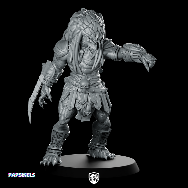 Wilde schedeljager, ongrijpbare adder, miniatuur xeno-huurmoordenaar