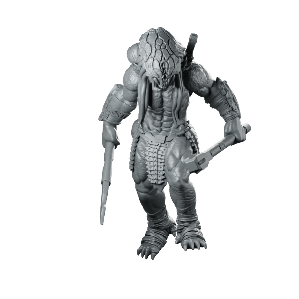 Feral Skull Hunter Ferocious Wolf Miniature Xeno Raider Miniature 360 Spin 01