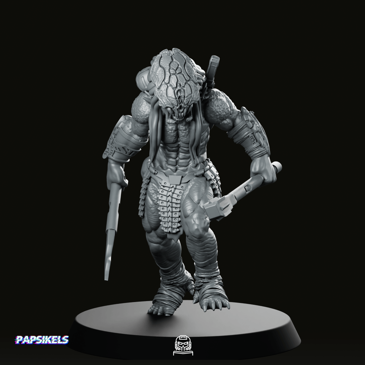 Feral Skull Hunter Ferocious Wolf Miniature - Papsikels Miniatures - We Print Miniatures