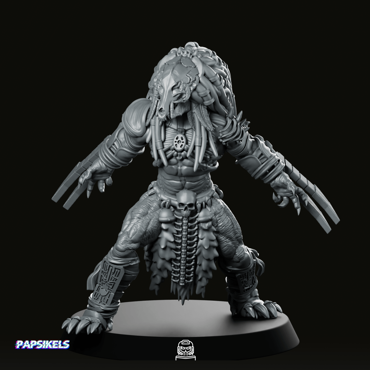 Feral Skull Hunter Immortal Lican Miniature - Papsikels Miniatures - We Print Miniatures