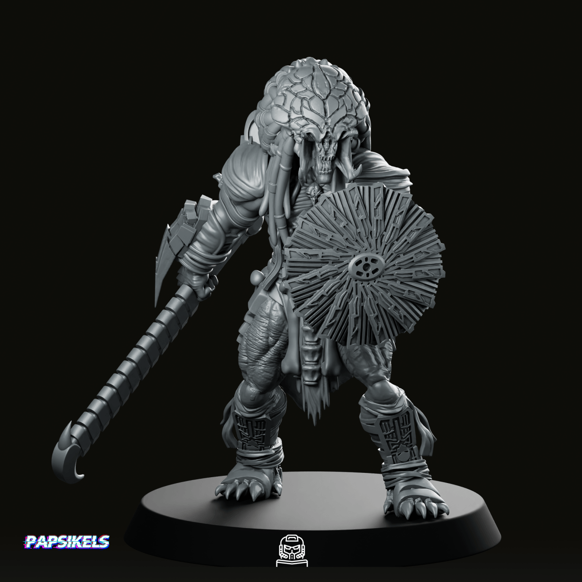 Feral Skull Hunter Resilient Cat Miniature - Papsikels Miniatures - We Print Miniatures
