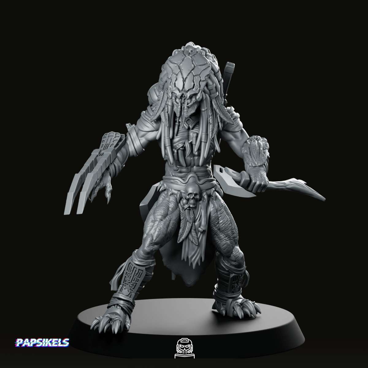 Feral Skull Hunter Stalker Bird 2 Miniature - Papsikels Miniatures - We Print Miniatures