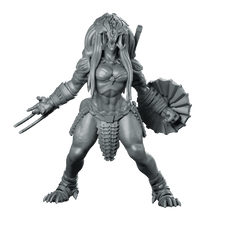 Feral Vixen Berserk Skull Hunter Miniature Sci - Fi Xeno - Papsikels Miniatures - We Print Miniatures