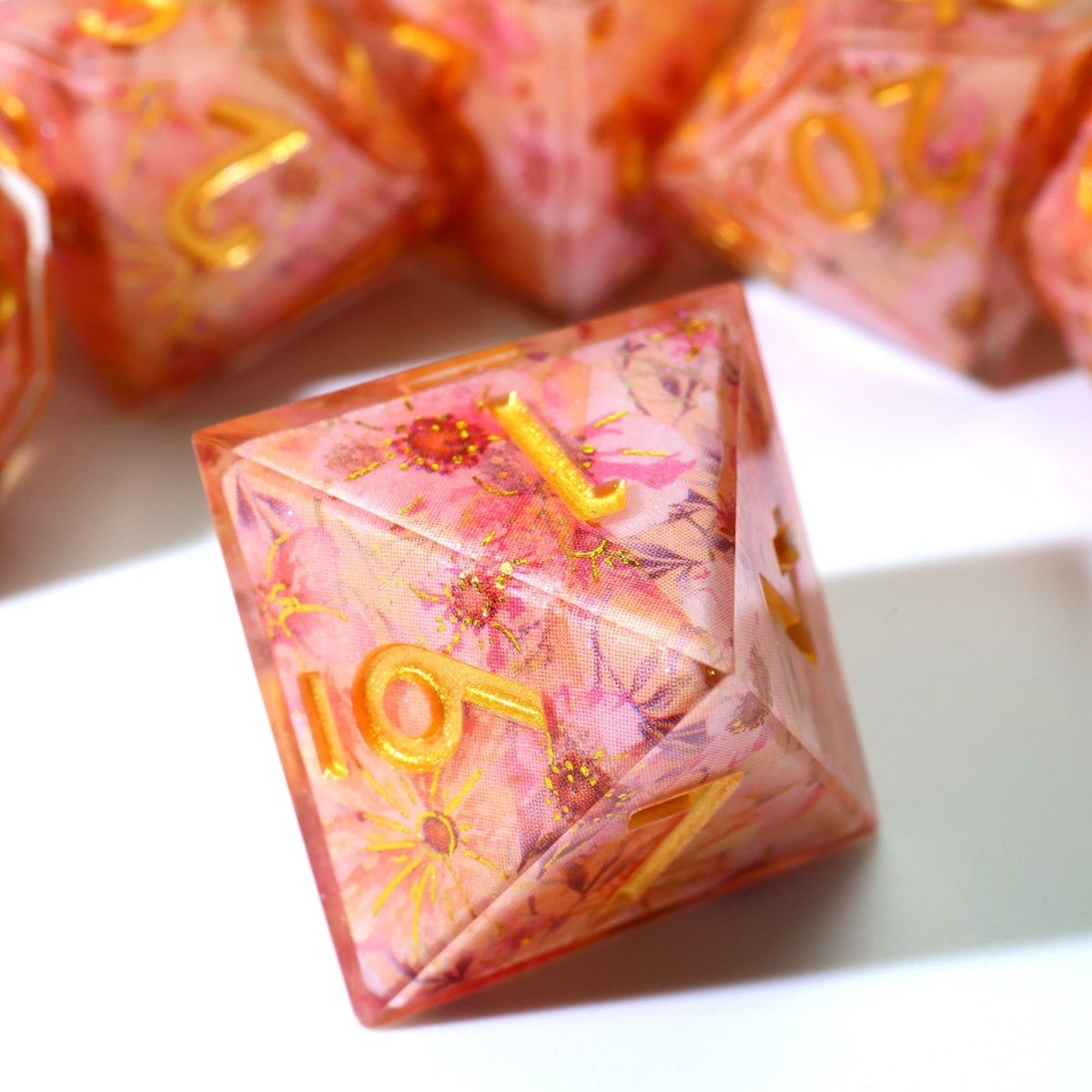 Fey Blossom | Art Core Dice | 7 Piece Set - Tabletop Dominion - We Print Miniatures