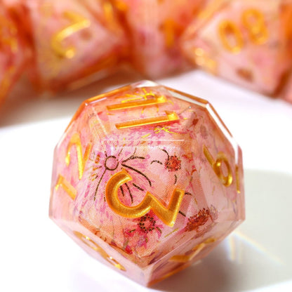 Fey Blossom | Art Core Dice | 7 Piece Set - Tabletop Dominion - We Print Miniatures
