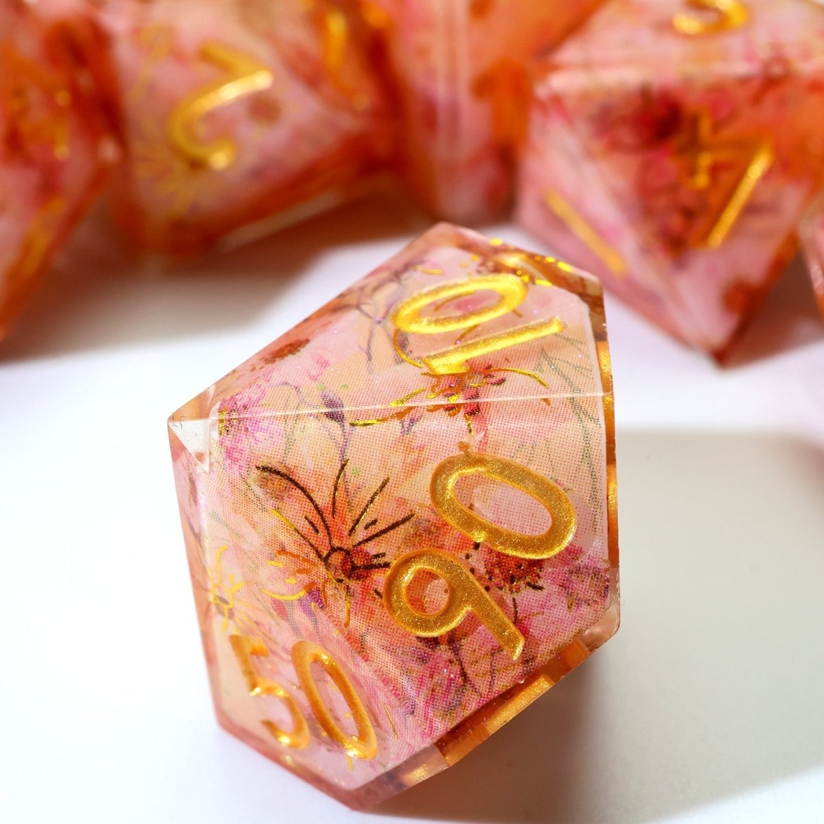 Fey Blossom | Art Core Dice | 7 Piece Set - Tabletop Dominion - We Print Miniatures