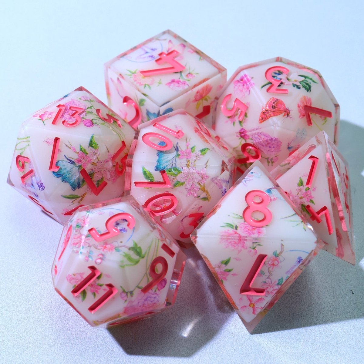 Fey Garden | Art Core Dice | 7 Piece Set - Tabletop Dominion - We Print Miniatures