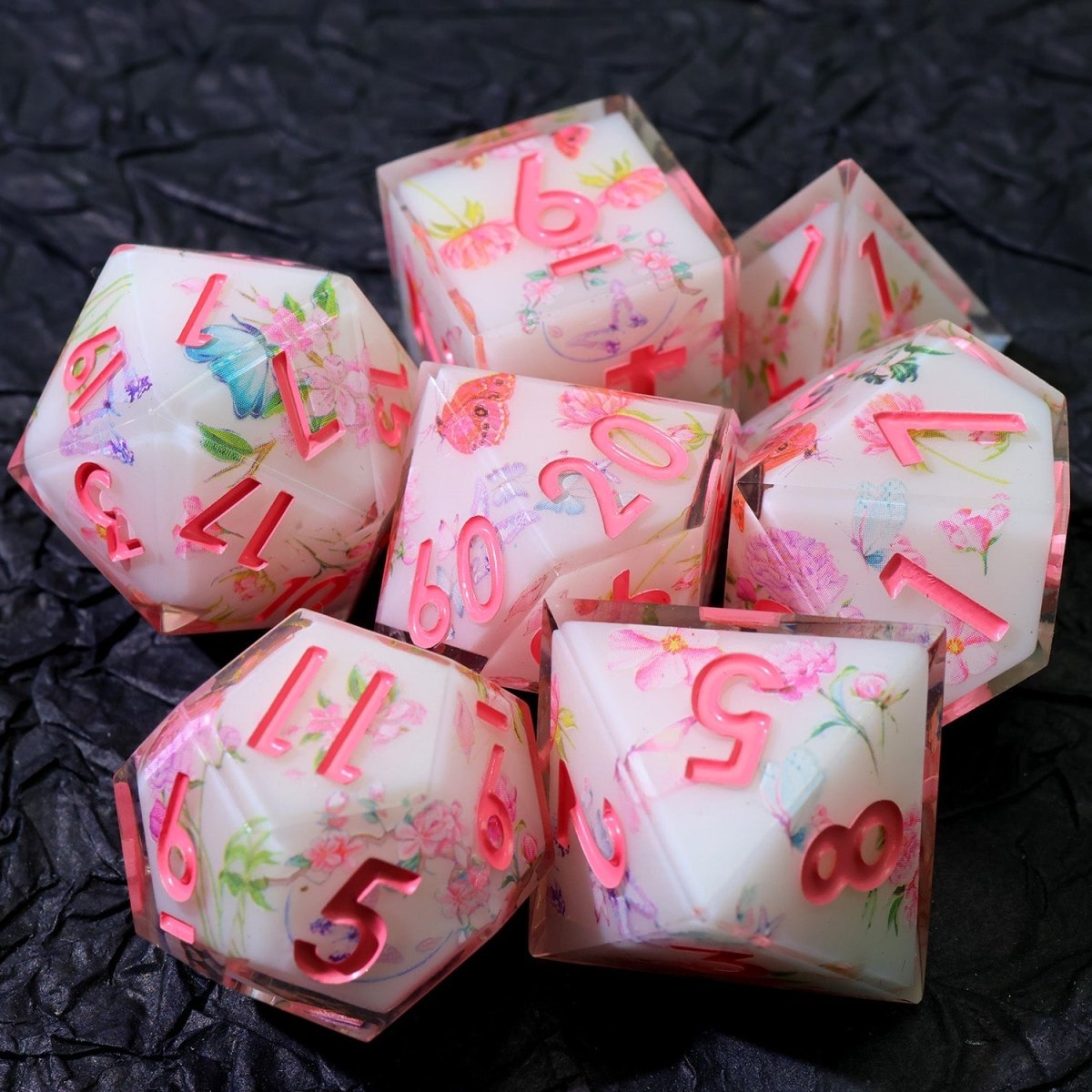 Fey Garden | Art Core Dice | 7 Piece Set - Tabletop Dominion - We Print Miniatures