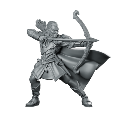 Elf Archer Feydhil LOTR Miniature Dynamic Bow Hero Miniature 360 Spin 01