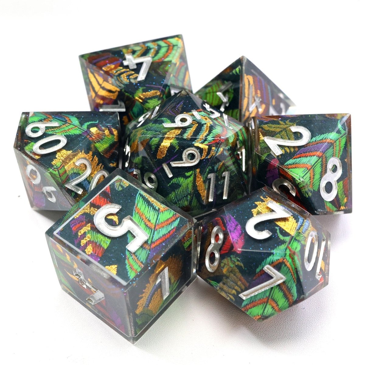 Feyplume | Art Core Dice | 7 Piece Set - Tabletop Dominion - We Print Miniatures