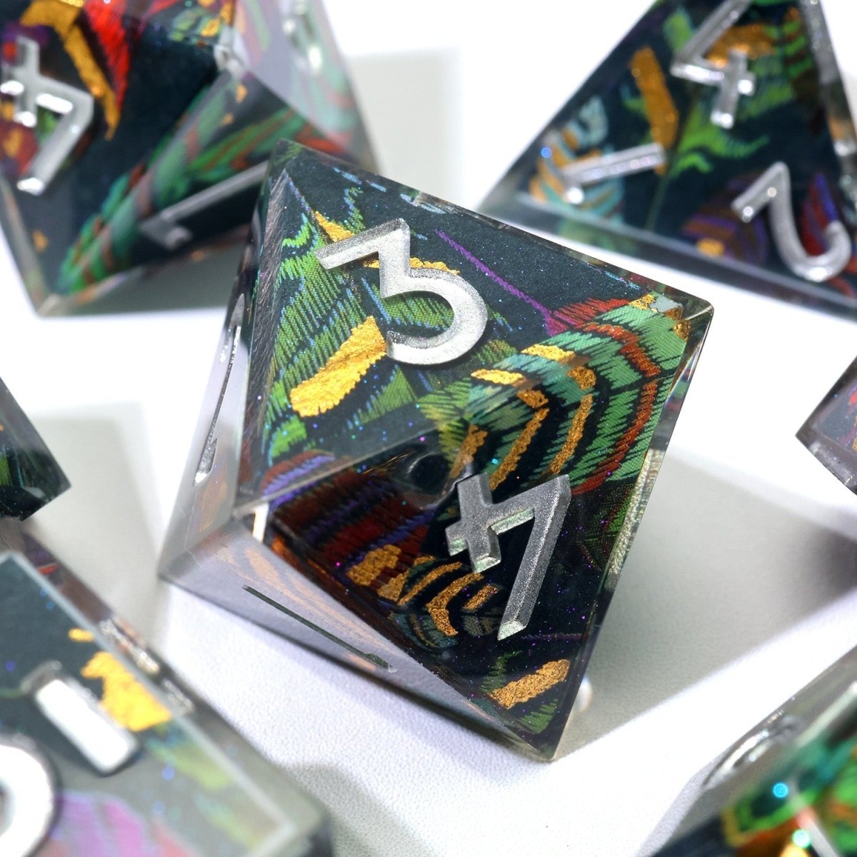 Feyplume | Art Core Dice | 7 Piece Set - Tabletop Dominion - We Print Miniatures