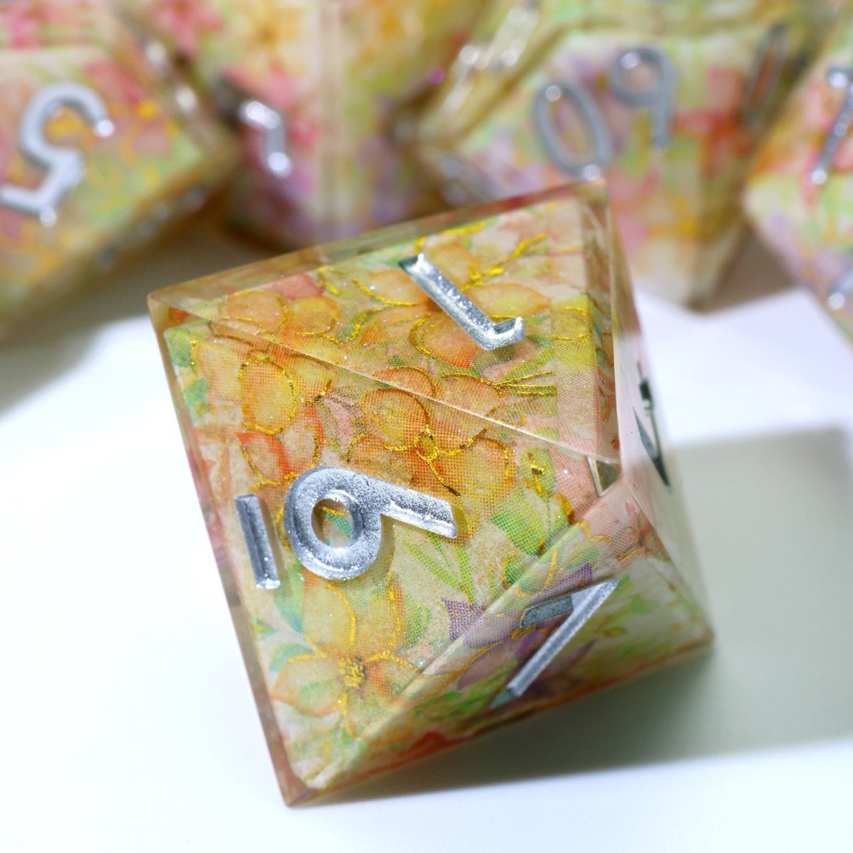 Feywild Bloom | Art Core Dice | 7 Piece Set - Tabletop Dominion - We Print Miniatures