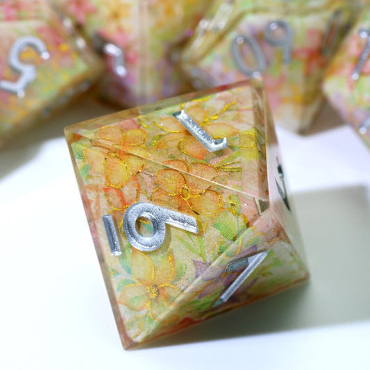 Feywild Bloom | Art Core Dice | 7 Piece Set - Tabletop Dominion - We Print Miniatures