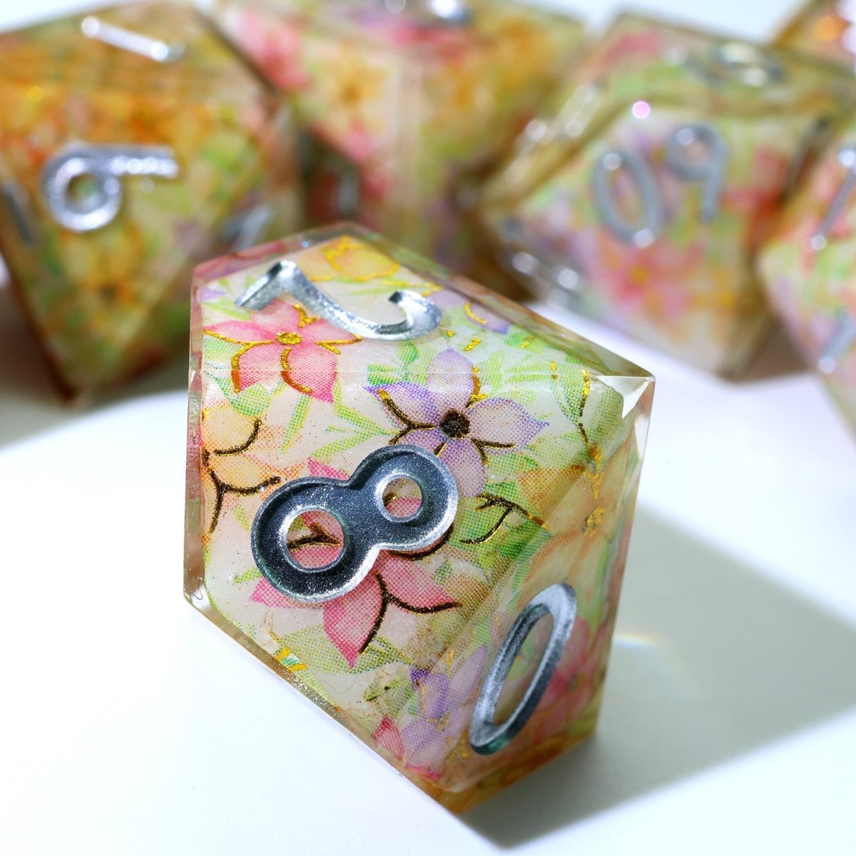 Feywild Bloom | Art Core Dice | 7 Piece Set - Tabletop Dominion - We Print Miniatures