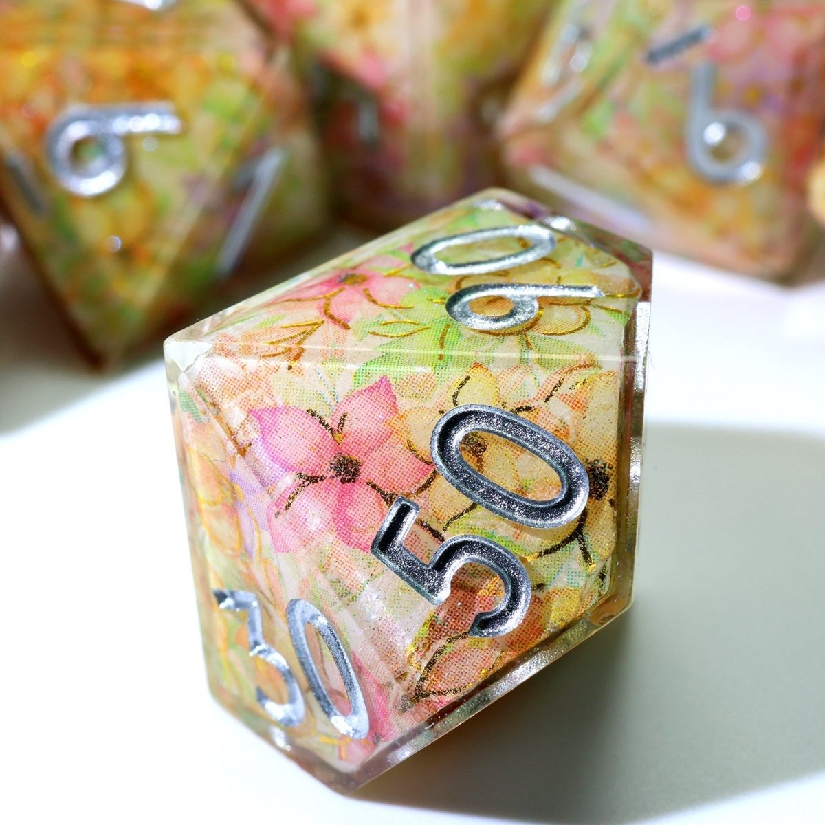 Feywild Bloom | Art Core Dice | 7 Piece Set - Tabletop Dominion - We Print Miniatures