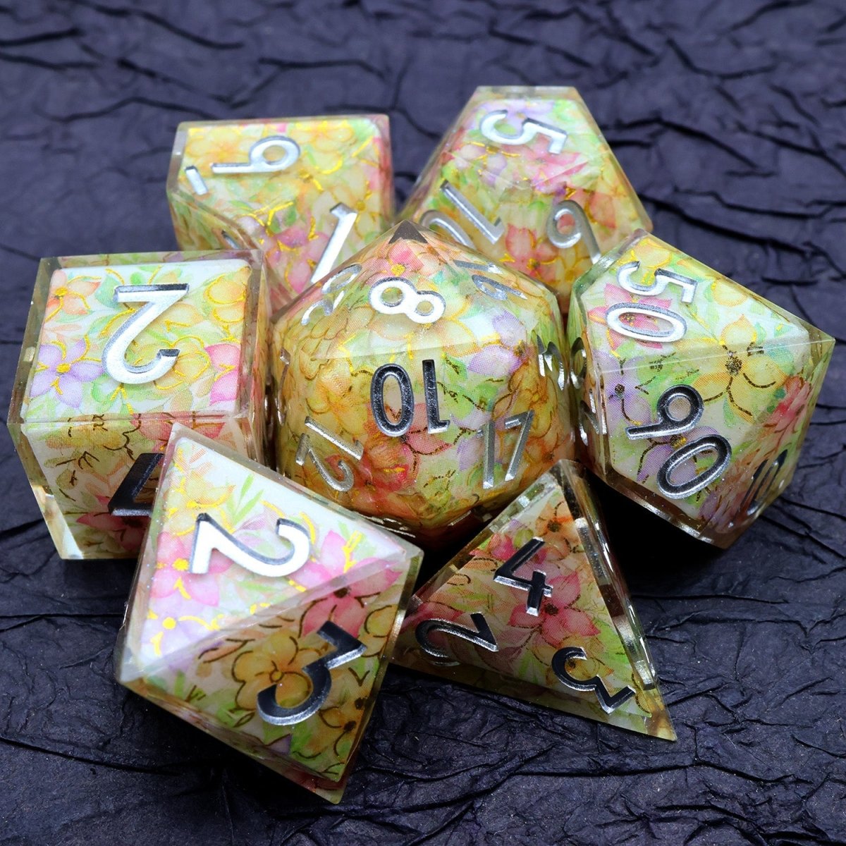 Feywild Bloom | Art Core Dice | 7 Piece Set - Tabletop Dominion - We Print Miniatures