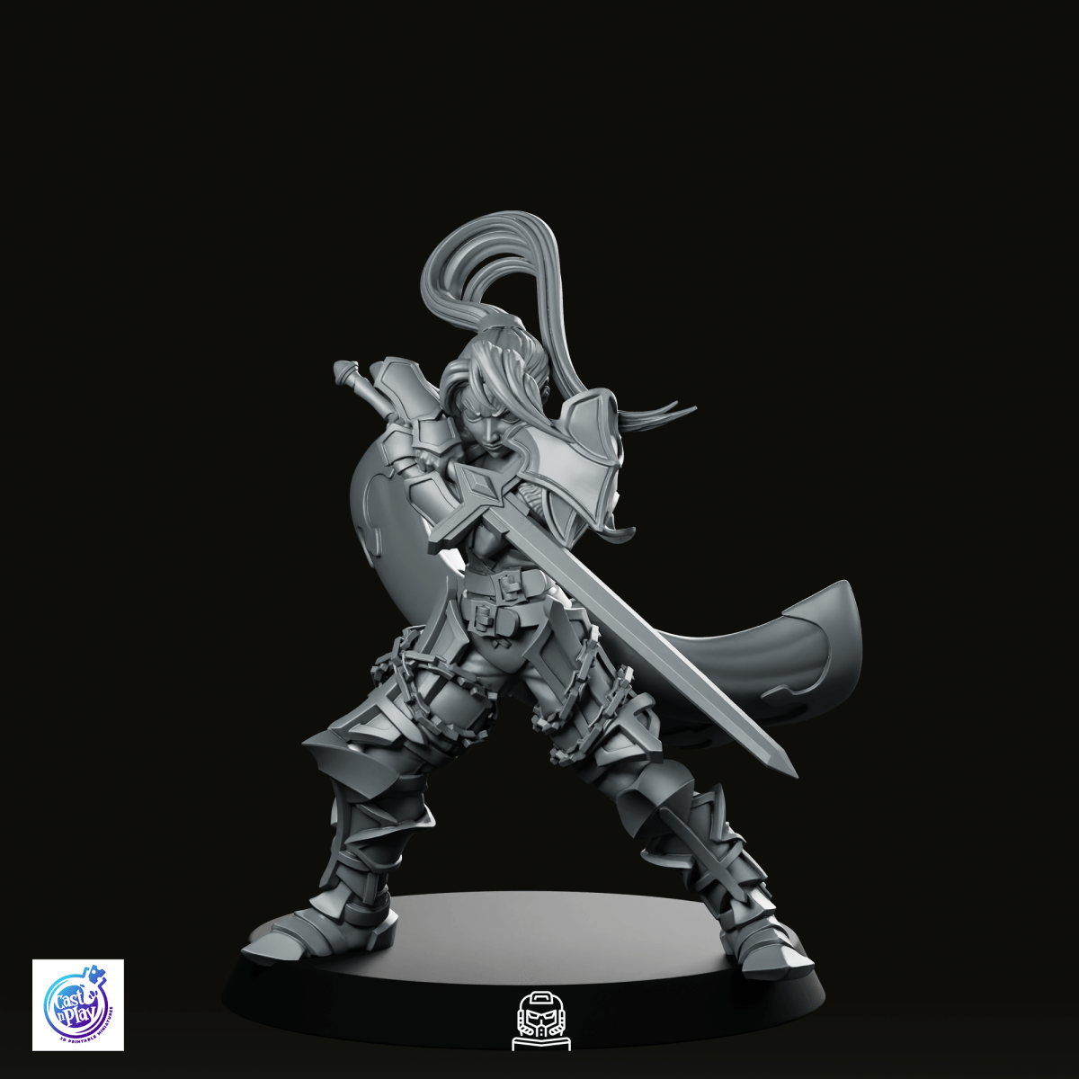 Fighter Posing Miniature - CastNPlay - We Print Miniatures