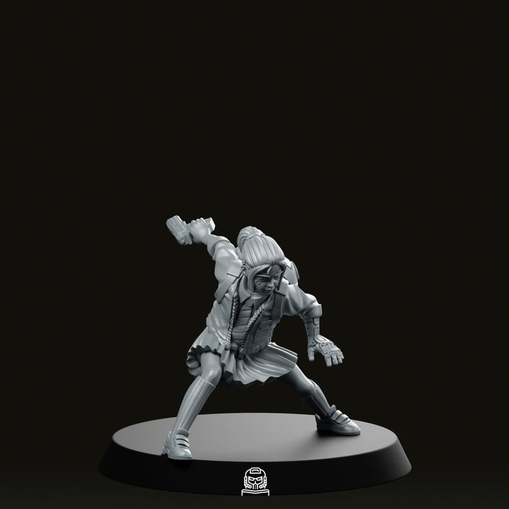 Fiona Spark Quinn 01 Miniature Cyberpunk Gunslinger Heroine