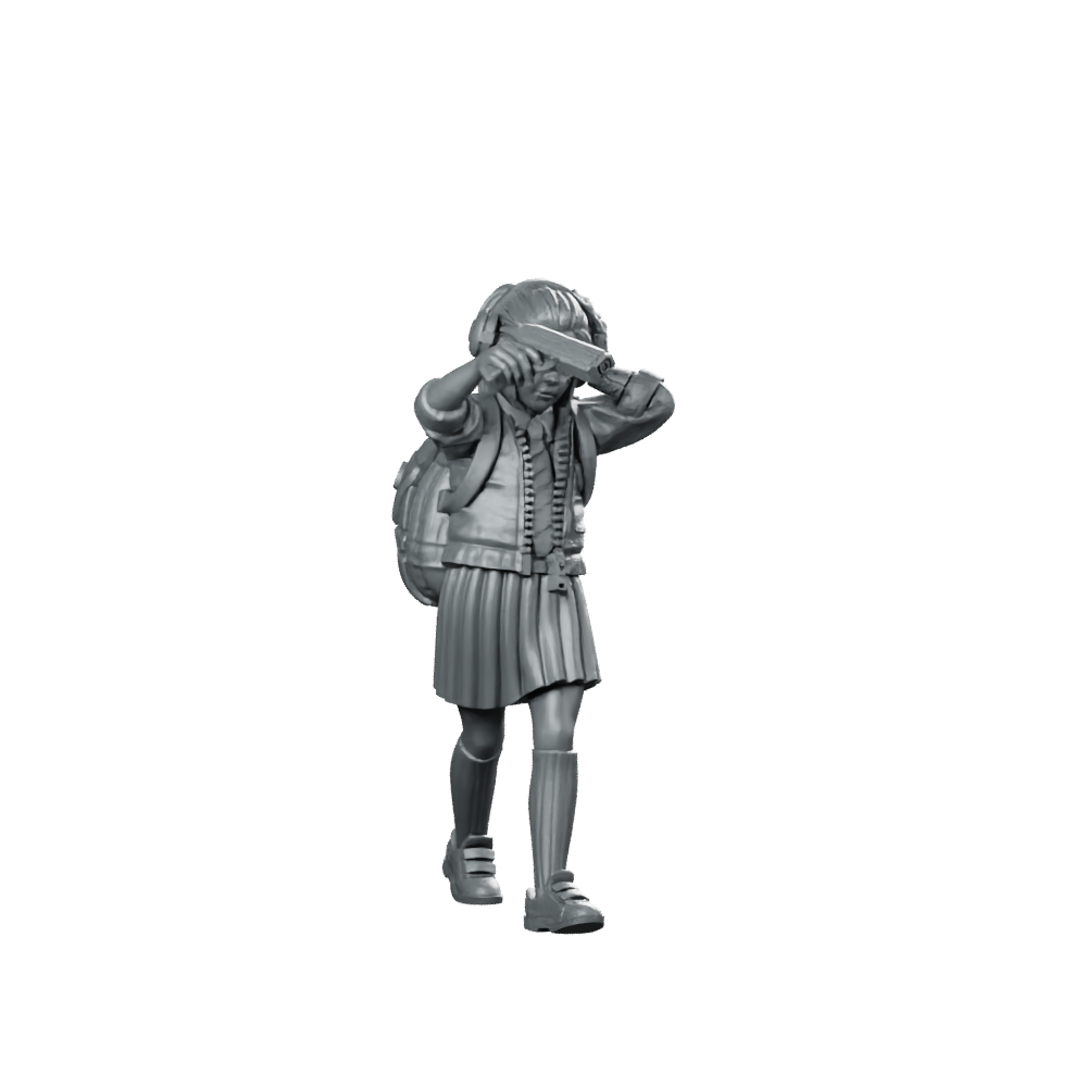 Fiona Spark Quinn 02 Miniature Cyberpunk Sharpshooter Miniature 360 Spin 01