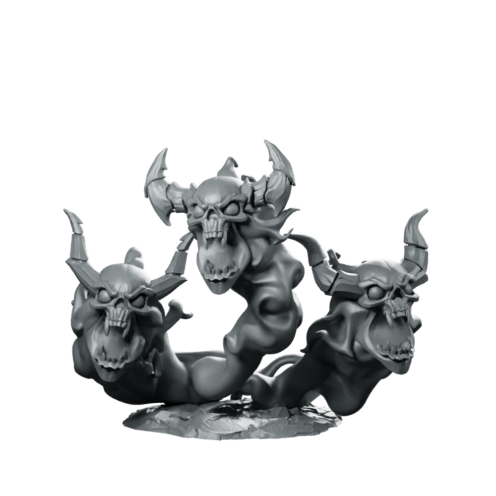 Fire Skulls Miniature Spectral Flaming Undead Arcane Hazard - CastNPlay - We Print Miniatures